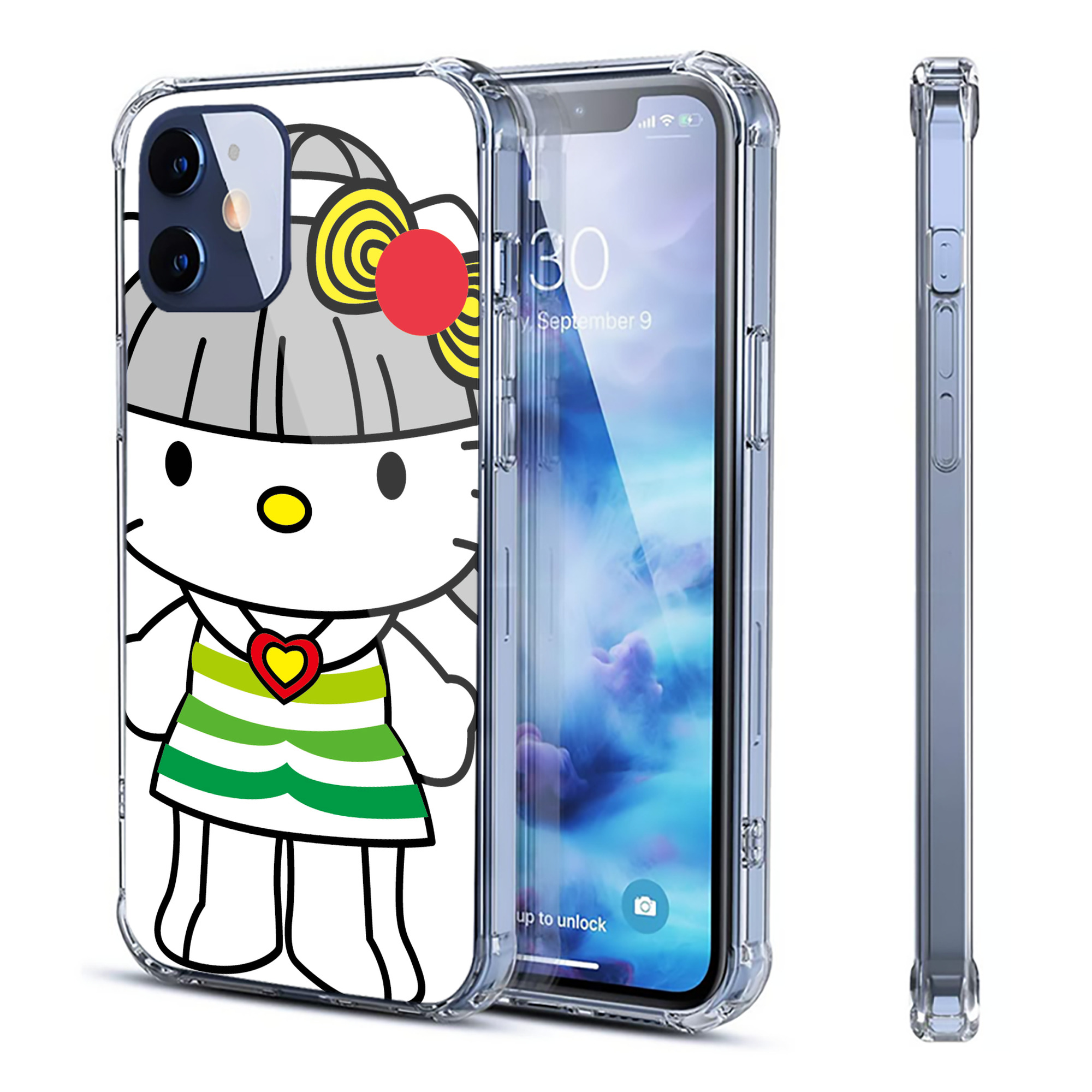 （画像用） Hello Kitty ハローキティ 【iPhone 12シリーズ対応】透明スマホケース（クリアソフトケース）